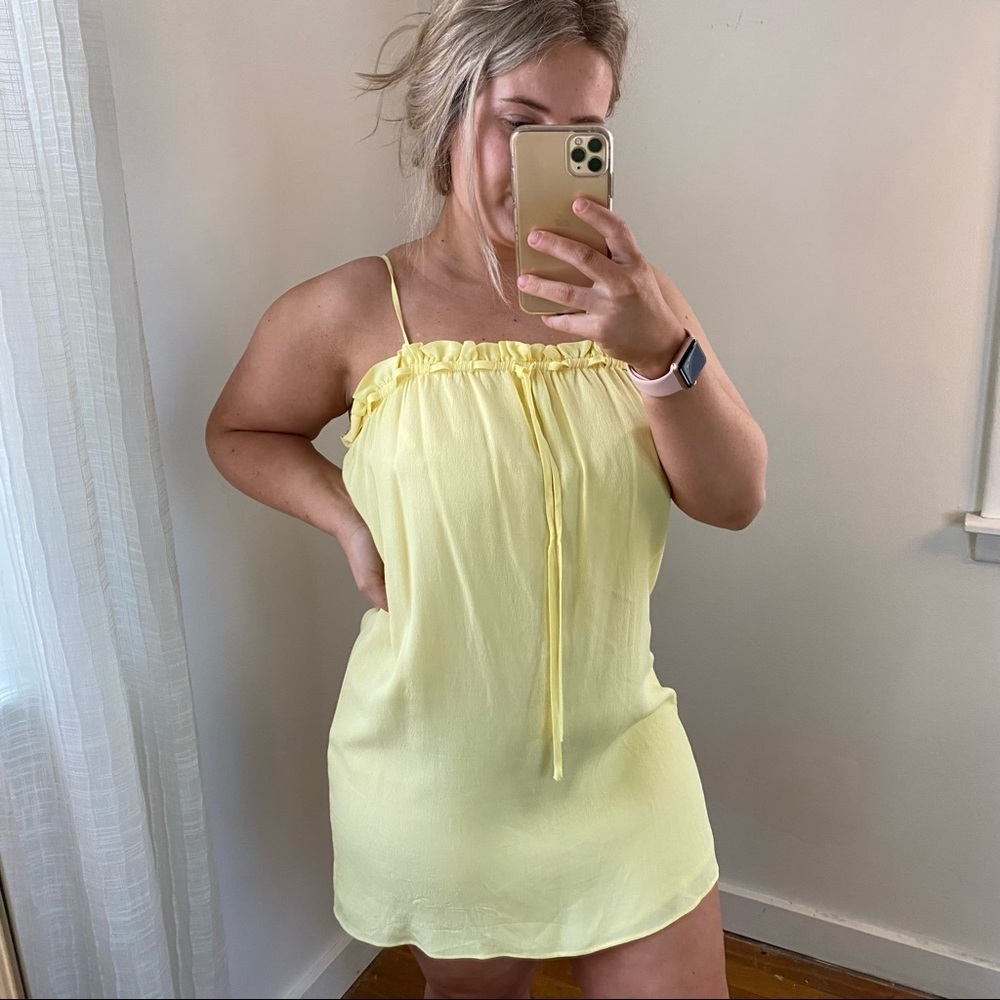 Revolve Privacy Please Yellow Mini Dress Small